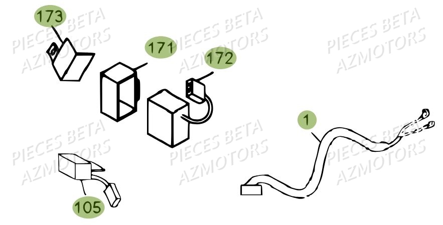 Equipement Electrique AZMOTORS PiÃ¨ces BETA REV 80 JUNIOR - (2012)