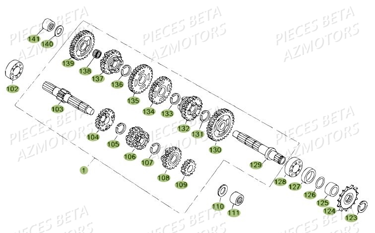 Boite A Vitesses AZMOTORS PiÃ¨ces BETA REV 80 JUNIOR - (2013)