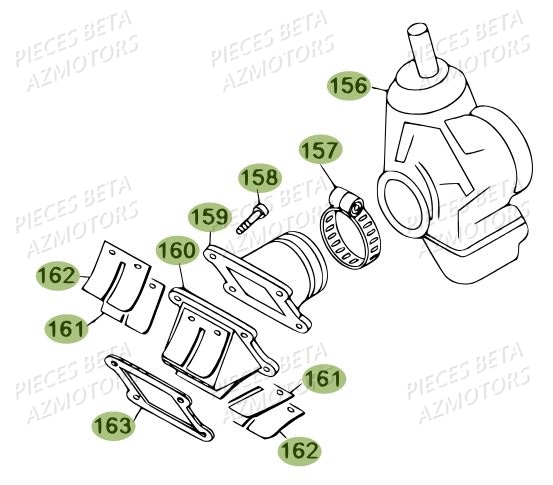 Carburateur AZMOTORS PiÃ¨ces BETA REV 80 JUNIOR - (2013)