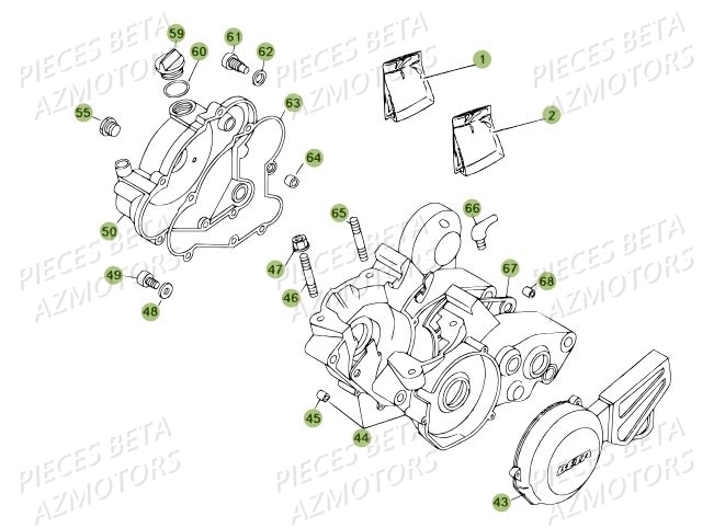 Carter AZMOTORS PiÃ¨ces BETA REV 80 JUNIOR - (2013)