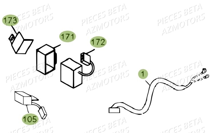 Equipement Electrique AZMOTORS PiÃ¨ces BETA REV 80 JUNIOR - (2013)