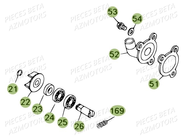 Pompe A Eau AZMOTORS PiÃ¨ces BETA REV 80 JUNIOR - (2013)