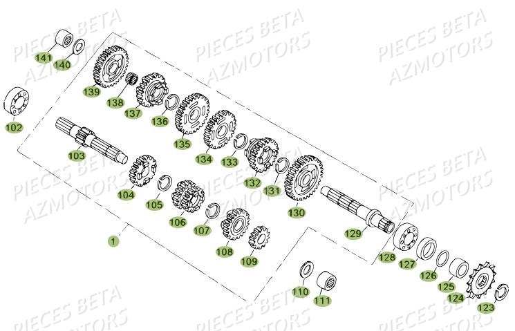 Boite A Vitesses AZMOTORS PiÃ¨ces BETA REV 80 JUNIOR - (2014)