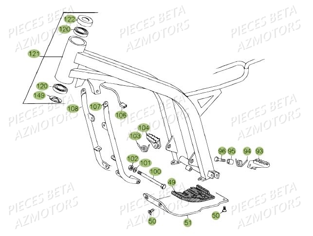 Chassis Du No Serie 100300 A 100401 AZMOTORS PiÃ¨ces BETA REV 80 JUNIOR - (2014)