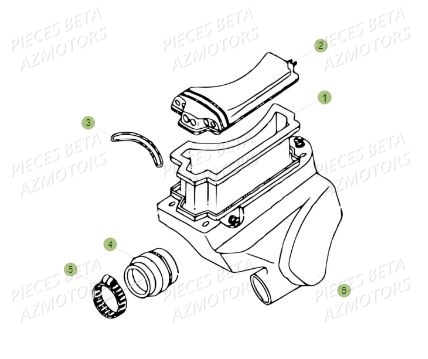 Filtre A Air AZMOTORS PiÃ¨ces BETA REV 80 JUNIOR - (2015)