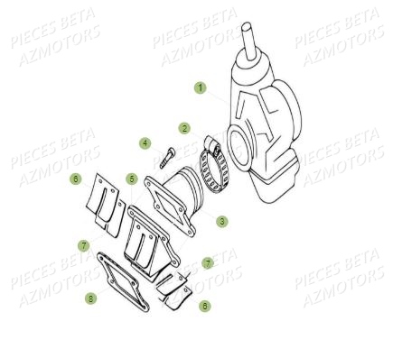 Carburateur AZMOTORS PiÃ¨ces BETA REV 80 JUNIOR - (2016)
