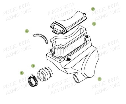 Filtre A Air AZMOTORS PiÃ¨ces BETA REV 80 JUNIOR - (2016)