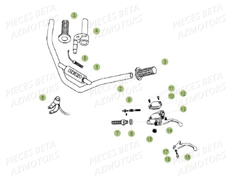 Guidon AZMOTORS PiÃ¨ces BETA REV 80 JUNIOR - (2016)