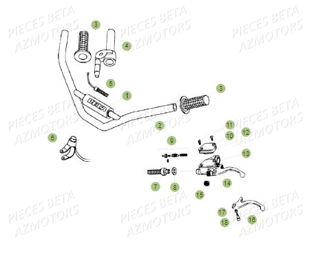 Guidon AZMOTORS PiÃ¨ces BETA REV 80 JUNIOR - (2017)