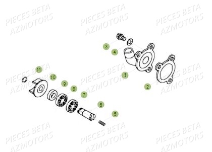 Pompe A Eau AZMOTORS PiÃ¨ces BETA REV 80 JUNIOR - (2017)