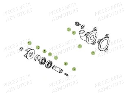 Pompe A Eau AZMOTORS PiÃ¨ces BETA REV 80 JUNIOR - (2018)