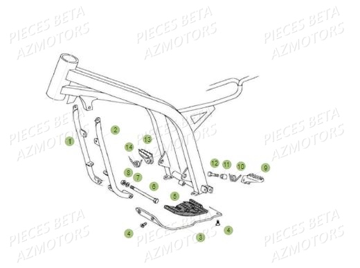 Accessoires Du Chassis AZMOTORS PiÃ¨ces BETA REV 80 JUNIOR - (2019)