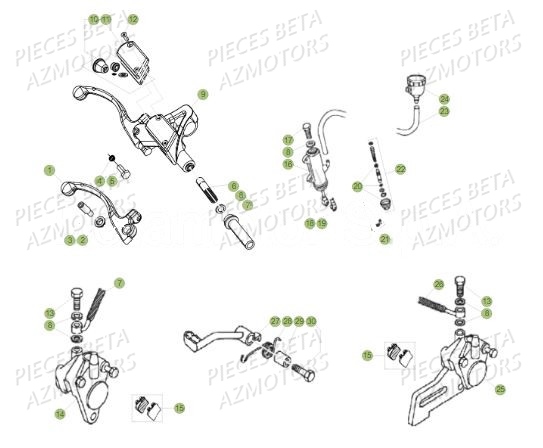 Freins AZMOTORS PiÃ¨ces BETA REV 80 JUNIOR - (2019)