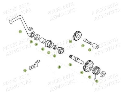 Kick Starter AZMOTORS PiÃ¨ces BETA REV 80 JUNIOR - (2019)
