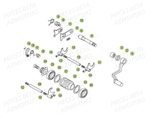Selecteur AZMOTORS PiÃ¨ces BETA REV 80 JUNIOR - (2019)