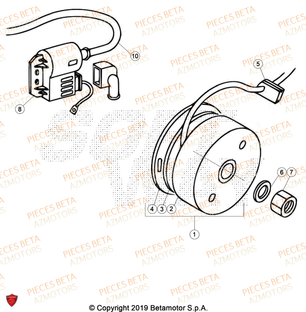 Allumage AZMOTORS PiÃ¨ces BETA REV 80 JUNIOR - (2024)