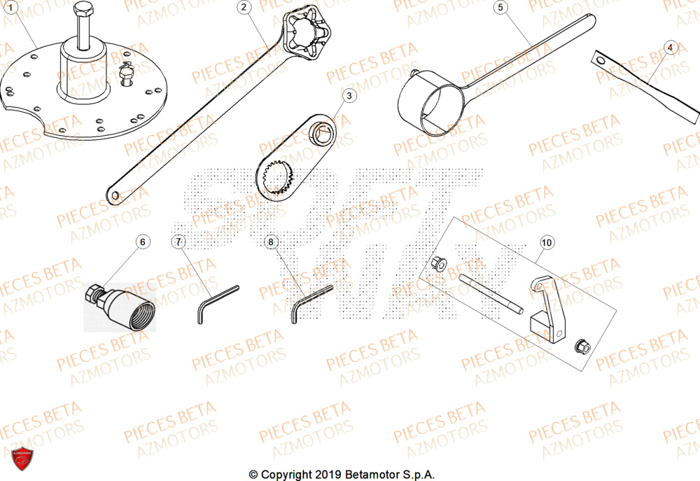 Outils AZMOTORS PiÃ¨ces Beta RR 125 2T RACE - 2026
