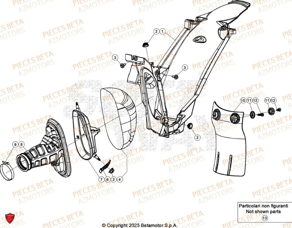 Filtre A Air AZMOTORS PiÃ¨ces Beta RR 125 2T X-PRO - 2026