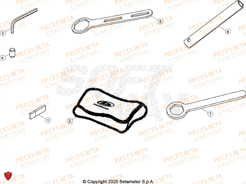 Outils AZMOTORS PiÃ¨ces Beta RR 125 2T X-PRO - 2026