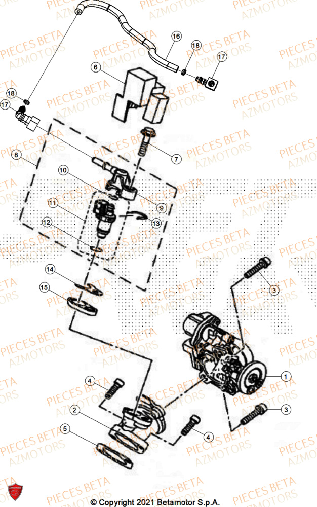 Injection AZMOTORS PiÃ¨ces Beta ENDURO RR 125 4T R 2026