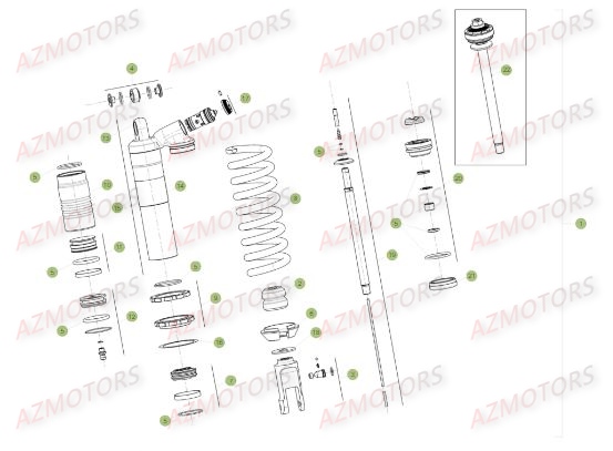 Amortisseur AZMOTORS Pieces BETA RR 2T 250 - (2017)