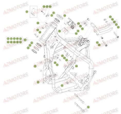 Chassis AZMOTORS Pieces BETA RR 2T 250 - (2017)