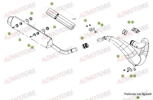Echappement Du No Serie 0 A 100034 AZMOTORS Pieces BETA RR 2T 250 - (2017)