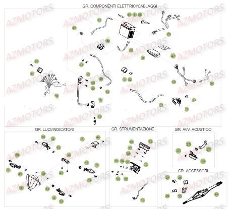 Equipement Electtrique Du No Serie 100035 A 149999 AZMOTORS Pieces BETA RR 2T 250 - (2017)