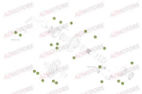 Kick Starter AZMOTORS Pieces BETA RR 2T 250 - (2017)