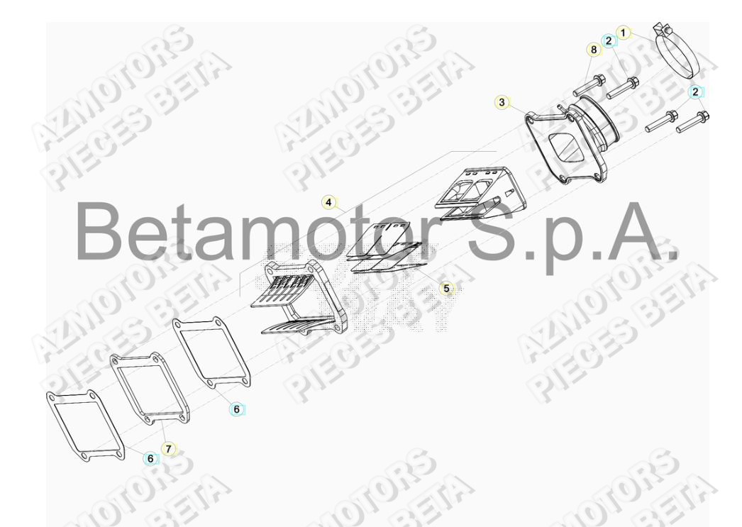 Admission AZMOTORS Pieces BETA RR 2T 250 RACING - (2017)