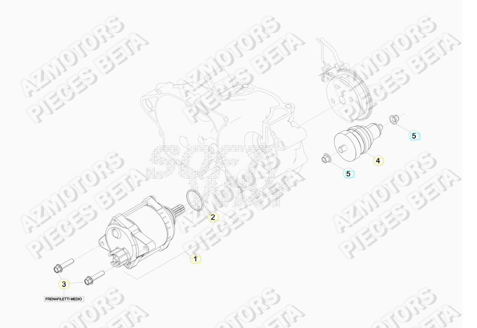 Demarreur AZMOTORS Pieces BETA RR 2T 250 RACING - (2017)