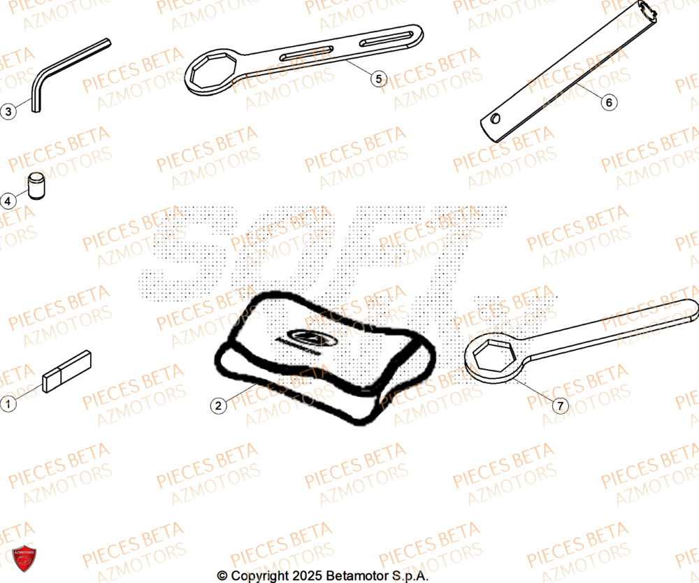 Manuel AZMOTORS Pieces BETA RR 2T 250 X-PRO - (2026)