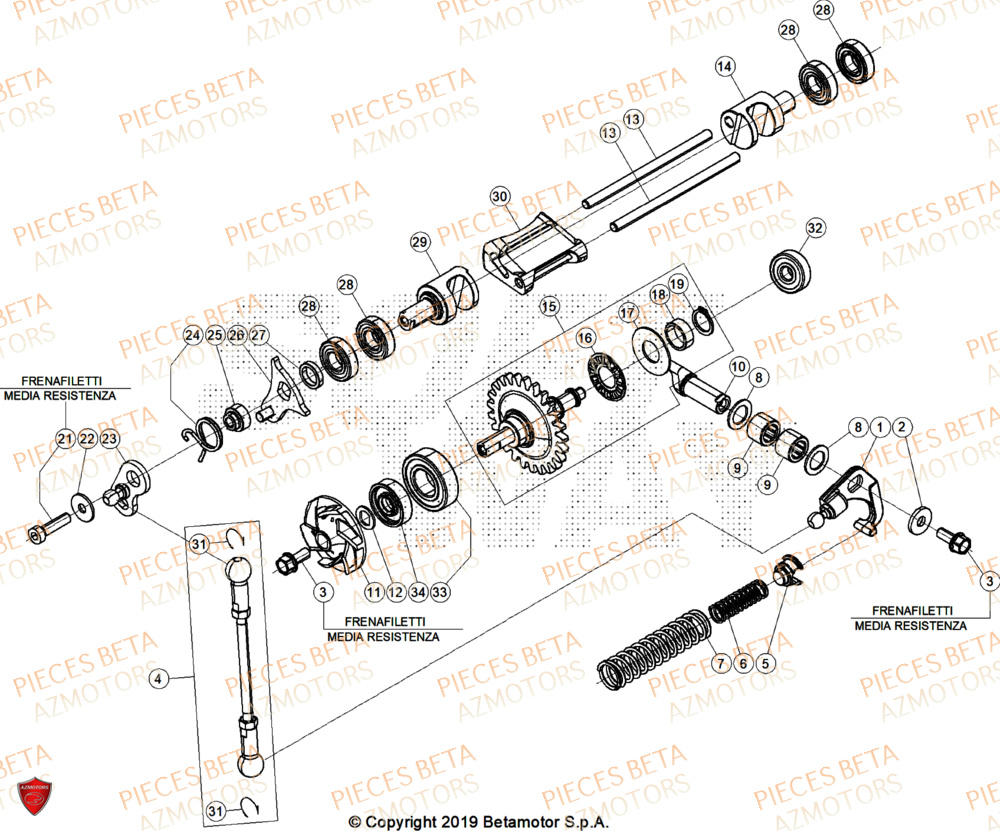 Refroidissement AZMOTORS Pieces BETA RR 2T 250 X-PRO - (2026)