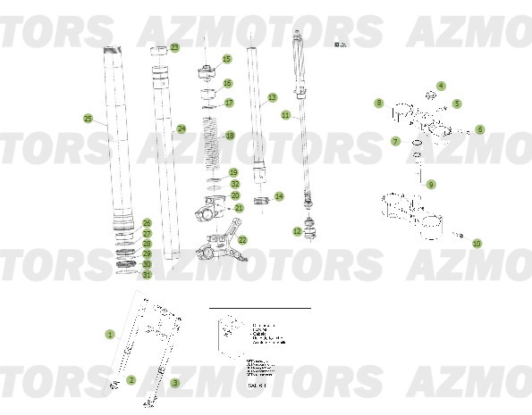 Fourche   Du No Serie 600248 A 699999 AZMOTORS PiÃ¨ces BETA RR 2T 250 - (2013)