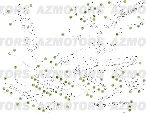 Fourche Arriere   Suspension Ar AZMOTORS PiÃ¨ces BETA RR 2T 250 - (2013)