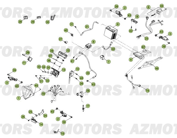 Installation Electrique Du No Serie 600248 A 699999 AZMOTORS PiÃ¨ces BETA RR 2T 250 - (2013)
