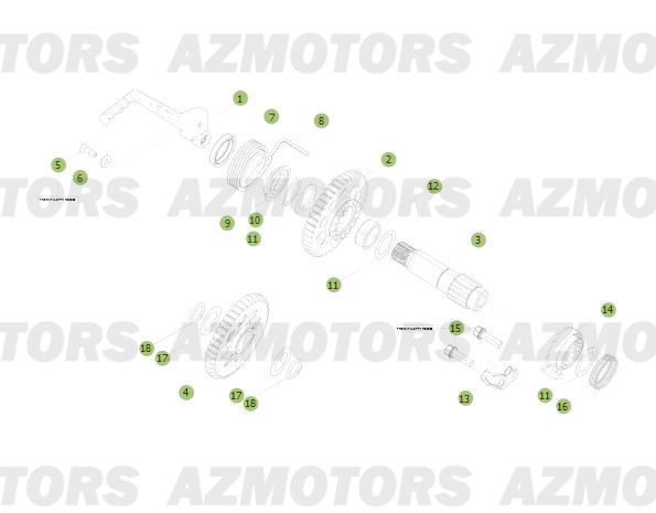 Kick   Starter AZMOTORS PiÃ¨ces BETA RR 2T 250 - (2013)