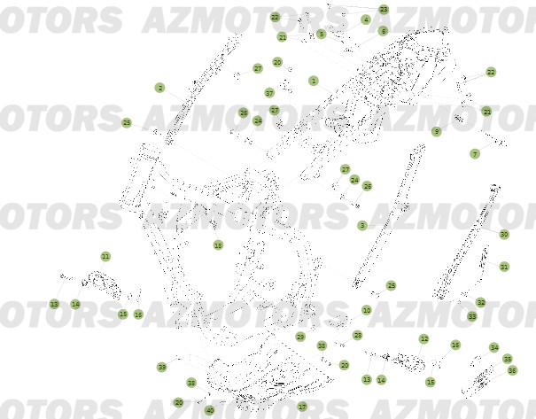 Accessoires Du Chassis AZMOTORS PiÃ¨ces BETA RR 2T 250 - (2014)
