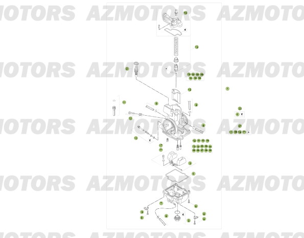 Carburateur AZMOTORS PiÃ¨ces BETA RR 2T 250 - (2014)