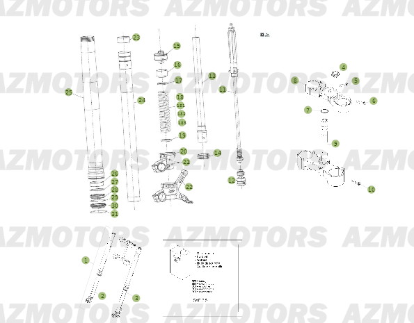 Fourche Serie No 600001 A 600247 AZMOTORS PiÃ¨ces BETA RR 2T 250 - (2014)