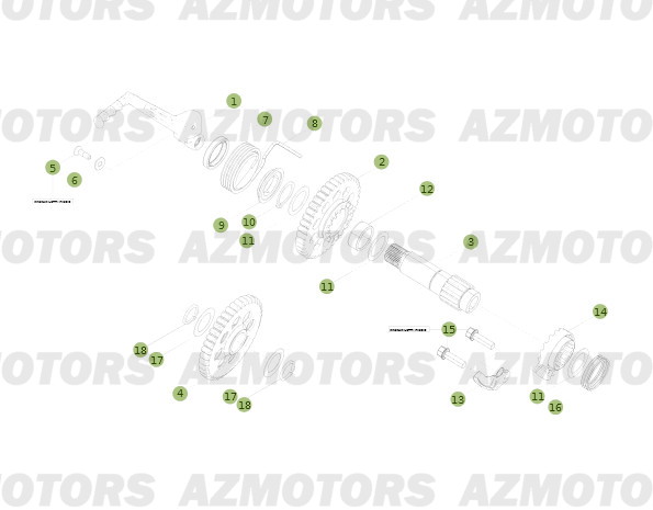 Kick   Starter AZMOTORS PiÃ¨ces BETA RR 2T 250 - (2014)