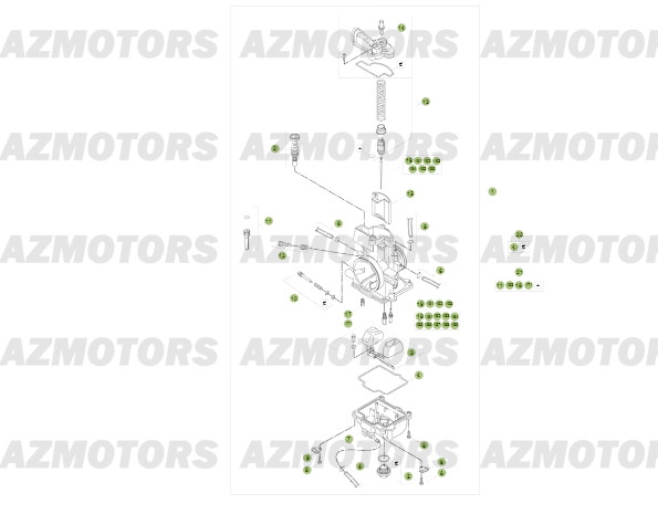 Carburateur AZMOTORS PiÃ¨ces BETA RR 2T 300 - (2013)