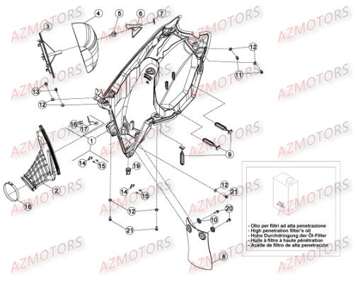FILTRE AIR - BETA pour BOITIER DU FILTRE de RR-2T-300-15