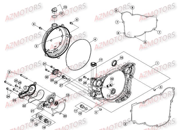 Carter Embrayage AZMOTORS Pieces BETA RR 2T 300 - (2015)