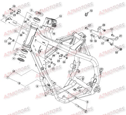 Chassis AZMOTORS Pieces BETA RR 2T 300 - (2015)