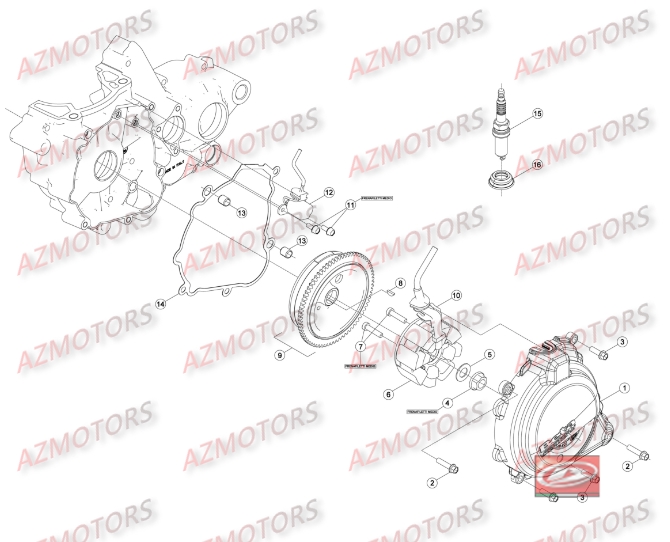 Allumage AZMOTORS Pieces BETA RR 2T 300 - (2016)