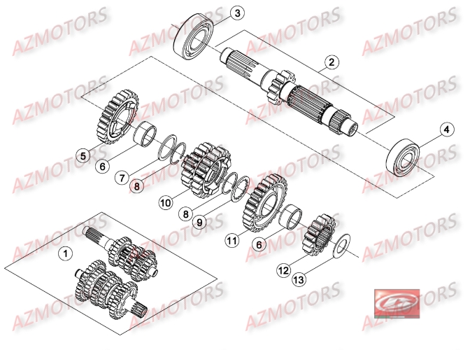 Boite A Vitesses AZMOTORS Pieces BETA RR 2T 300 - (2016)