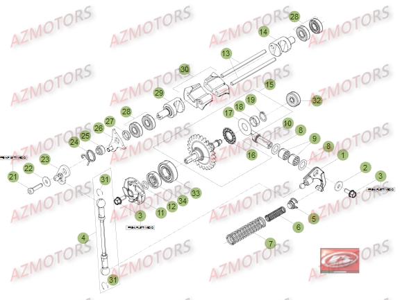Installation De Refroidissement AZMOTORS Pieces BETA RR 2T 300 - (2016)