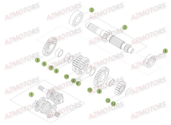 Boite A Vitesses AZMOTORS Pieces BETA RR 2T 300 - (2017)