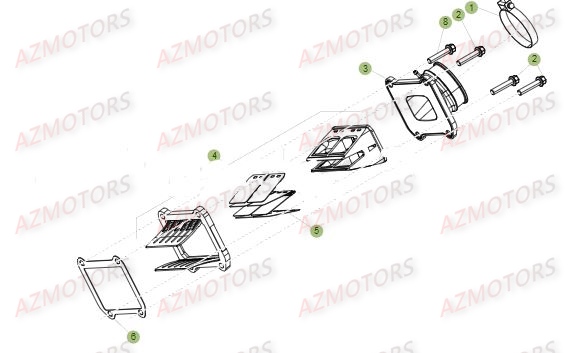 Clapets AZMOTORS Pieces BETA RR 2T 300 - (2017)